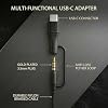 Auriculares Over-Ear con Cable, Micrófono, Conector de 3.5mm, Adaptador USB-C, Negro 4