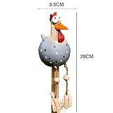 DYOUen Huhn Deko Garten Handarbeit Gartenstecker Weihnachten Hahn Gartenstatue Henne Gartendeko Hühner Gartenfigur Harz Gartendekoration, fur Outdoor Balkon Wohnzimmer (grau)