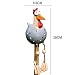 DYOUen Huhn Deko Garten Handarbeit Gartenstecker Weihnachten Hahn Gartenstatue Henne Gartendeko Hühner Gartenfigur Harz Gartendekoration, fur Outdoor Balkon Wohnzimmer (grau)