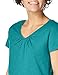Hanes Women's Shirred V-Neck T-Shirt, Voyage Teal, Large