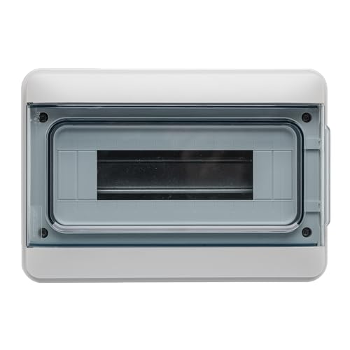 DEBFLEX - Coffret Electrique Etanche + Bornier à Vis - Tableau Electrique 12 Modules - IP65/IK07 - Idéal Extérieur/Piscine/Jardin - Pose en Saillie - Gris