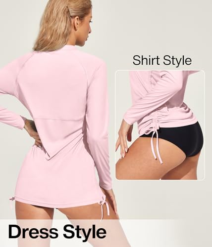 Image of Heathyoga Rash Guard for Women UPF 50+ UV Sun Protection Swim Shirt for Woman Long Sleeve Swimsuits Bathing Suit Tops