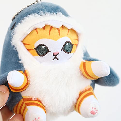 Cute Shark Cat Plush Toy, 5" Fried Shrimp Stuffed Animals Cat Doll Birthday Gift For Kids Boys Girls #TOP1
