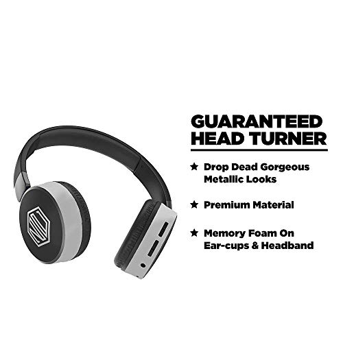 Image of Nu Republic Dubstep Wireless Headphones with Mic (Black and Silver)