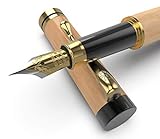 pluma fuente pelikan ✅ TECNOLOGÍA ERGONÓMICA: el elegante diseño de bolígrafos de caligrafía de bambú y la delicada relación peso / comodidad se adaptan a escritores diestros o zurdos. La artesanía detallada garantiza una experiencia excepcional de escritura elegante