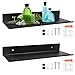 Produktbild 2 Stück Wandregal schwarz Metall Schweberegal 30cm Küchenregal Wand Schwebendes Regal Wand Hängeregal Wandboard Wand Regal Metallregal für Wohnzimmer, Badezimmer, Küche, Schlafzimmer, Wandboard