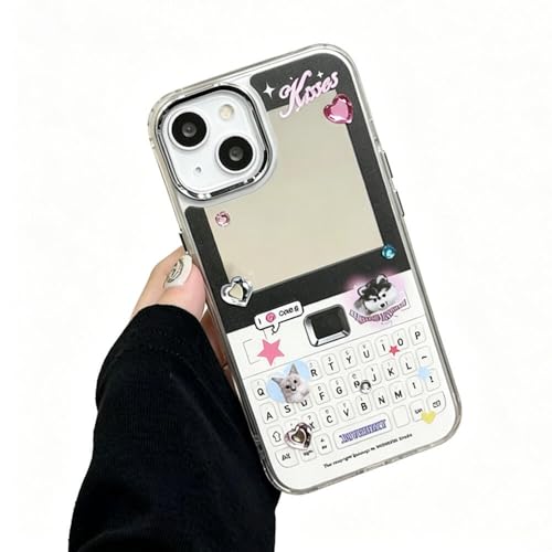 LUCKCOF �P�[�X For iPhone 16 Pro Max ���� 3D�n�[�g�~���[ �K�[���Y�������C�N�d�b�J�o�[ TPU�J�o�[ �Ռ��z�� �����h�~ �A�C�t�H�� 16 Pro Max ���p�X�}�z �P�[�X �J�o�[ ���^ �����X�}�z�P�[�X �����Y�ی� 