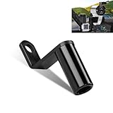 pinflaw 1 PC Motorcycle Conversion Bracket, Rearview Mirror Extension Rod Bracket, Aluminum Alloy Conversion Seat, Universal for Most Cars (Black)