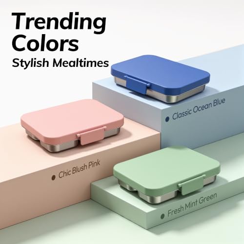 HOMEKOL Stainless Steel Lunch Box for Kids, 3-Compartment by HOMEKOL - Used condition - Image 7