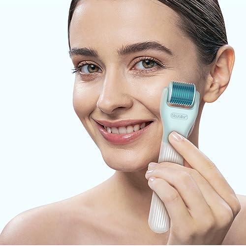 gdbanlimi 10 in 1 Derma Roller Kit, 0.25mm Microneedling Roller Microneedle Derma Roller with, Facial Beauty Roller Skin Care Tools, 10 Replaceable Heads and Storage Case