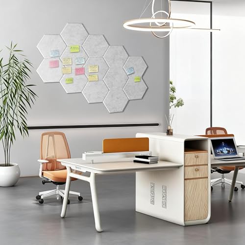 Image of Acoustic Panels, Magrowill 12-Pack Soundproof Wall Panels 12 X 10 X 0.4 Inches, Sound Absorbing Panels with Full Self-Adhesive, Interior Wall Decor Felt Tiles Board