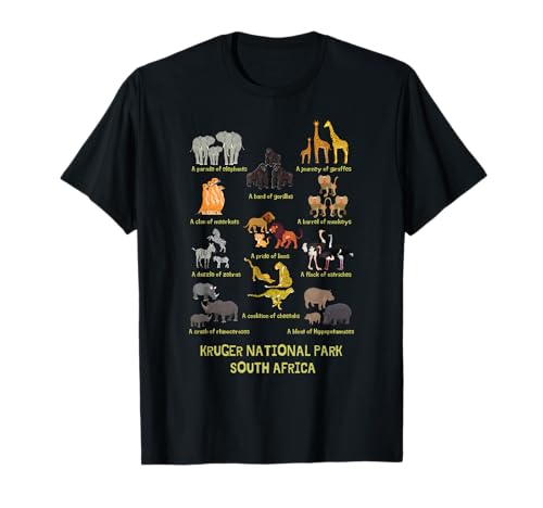 Safari de sustantivos colectivos divertidos en Kruger Park Sudáfrica Camiseta