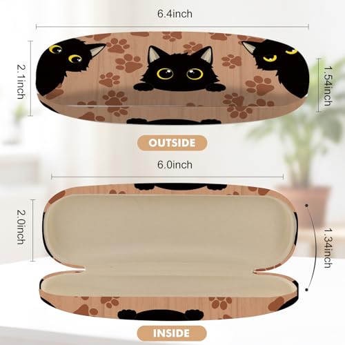Image of Glasses Case Hard Shell,Portable Protective Eyeglasses Case, Eyeglass Holder Box with Cleaning Cloth, for men women