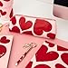 kate spade new york Pen and Pencil Case with Office Supplies, Zip Pouch Includes 2 Pencils, Sharpener, Eraser, and Ruler, Sweet Hearts