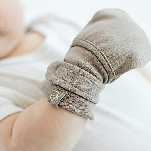 image for goumikids Goumimitts, Scratch Free Baby Mittens, Organic Soft Stay On 