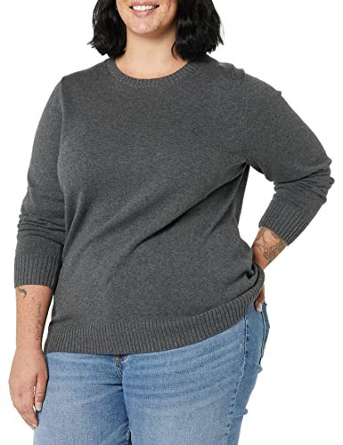 Image of Amazon Essentials Women's Lightweight Soft Crewneck Sweater, 100% Cotton, Plus