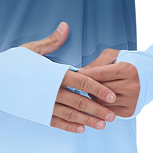 Long Sleeve Sun Shirt Men UPF 50+ Rash Guard Fishing Hoodie with Mask Summer UV SPF Sun Protection Cooling Blouses4