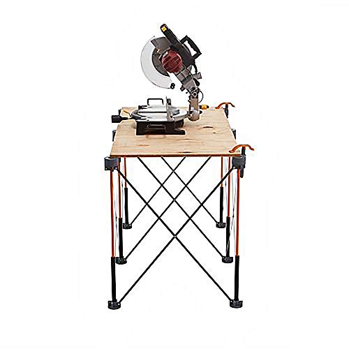 Image of Bora Centipede 2 ft. L x 4 ft. W x 2.5 ft. H Folding Work Table Steel 1500 lb. capacity Gray /Yellow