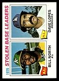 1977 Topps #4 Bill North/Davey Lopes Stolen Base Leaders Near Mint