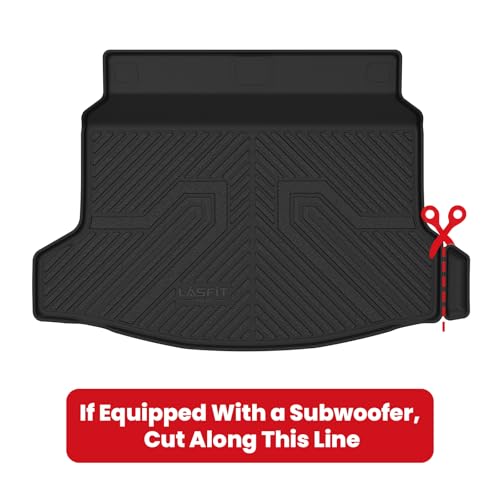 Image of LASFIT All Weather Cargo Mats for Honda Civic 2022-2026 - Hatchback | Full Surround TPE Mats, Tall Walls, 3D Custom Fit, Non-Slip, Easy Clean, Tool-Free Install, Vehicle-Specific Accessories