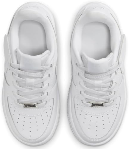 Nike Force 1 Low EasyOn Little Kids' Shoes (FN0237-111, White/White/White) Size 1