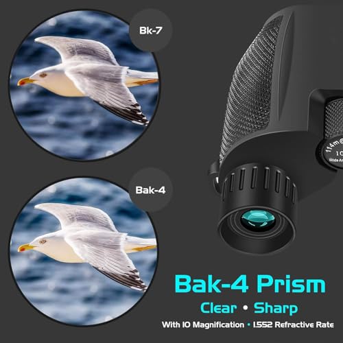 Image of Professional Binoculars, 10x25 Compact, Black, Wide Angle Vision with Low Light Night Optics for Bird Watching, Travel, Hiking, Sports (RD-189 A2)