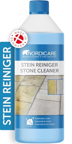 Nordicare [1L] Steinreiniger Konzentrat effektiv & universell anwendbar - Steindusche für außen & innen - Intensiv Stein-Reiniger, Steinplatten Reinigungsmittel