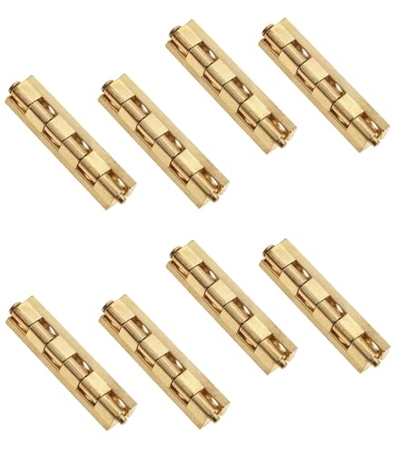 8 Bisagras Desmontables con Pasador Cromado/Latonado 53 mm – WOLFPACK (Latonado 8 unidades)