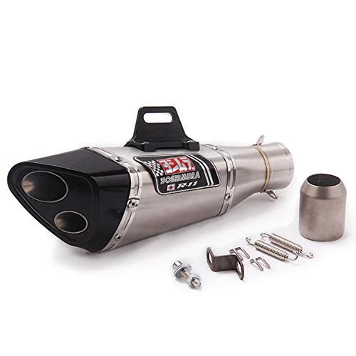 Escape 51mm Silenciador (Doble Salida) Motocicleta Universal Modificado Motocicleta Silenciador Tubo de...