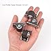 Luxinika Mini Fixed Caster Wheels 1 Inch Low Profile Small Casters Set of 4, Steel Top Plate Silent TPE Rubber Rigid Caster Wheels for Furniture Rolling Cabinet Sliding Door Trundle Bed Drawers
