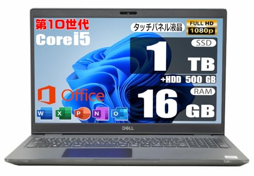�y�����ςݕi�z �^�b�`�p�l�� ��10���� Core i5 10310U / ������ 16GB / SSD 1TB + HDD500GB / MS Office 2019 / �t��HD/�e���L�[/web�J����/WiFi/���w�h���C�u�񓋍�/Windows 1