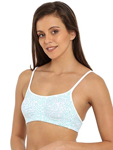 Image of Jockey Women's Cotton Soft Cup Bra (SS12-0103-FE018 34B White & Jet Teal)