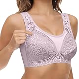 Cocila Reggiseni da Donna Senza Ferretto, Cuciture Reggiseno Sottile Estivo Ice Comfort Top Donna Reggiseno Senza Ferretto Schiena Scoperta Tezenis Morbido di Base per Grandi Taglie Forti Rosa XS