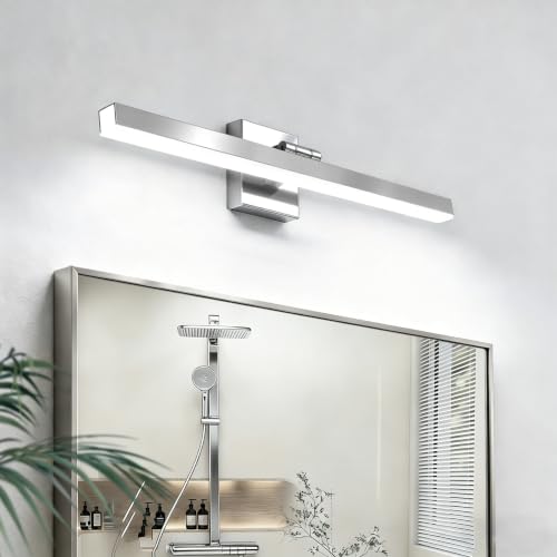 IZORRO Modern Bathroom Vanity Light 16 inch, Rotatable, 12W Dimmable Led Bathroom Light Fixture Over Mirror, Chrome Vanity Light Bar (Cool White 6000K) by IZORRO - Used condition - US$35.52