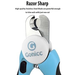   gonicc-Professional-Small-Dog-and-Cat-Nail-Clippers-Sharp-Stainless-Steel-Pet-Nail-Trimmerswith-Free-Nail-File-in-Handle-for-Rabbit-Small-Animal-with-Safety-Guard-to-Avoid-Overcutting