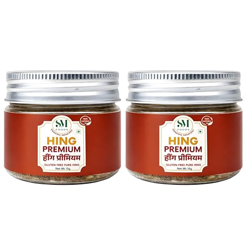 Image of SM FOODS Premium Pure Nukra Hing 10g (Pack of 2) | No Atta No Maida | Imported Premium Pure Heeng | Strong & Kadak Aroma | Gluten Free | Uncompounded | For Cooking & Digestion