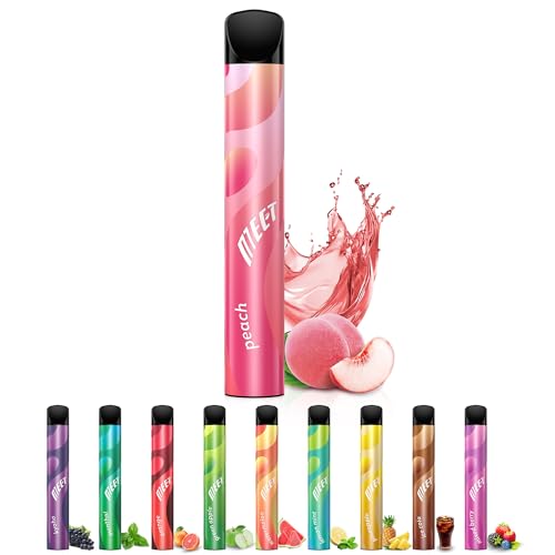 電子タバコ 使い捨て ベイプ ピーチ 持ち運び シーシャ 爆煙 1500回吸引可能 大容量 VAPE 水蒸気タバコ 禁煙 ニコチン無し タール無し MEETのサムネイル