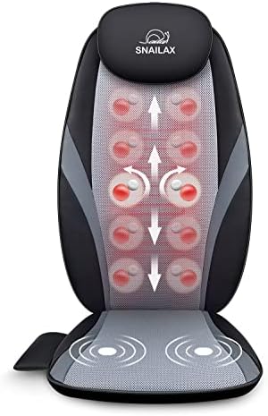 Snailax Back Massager with Heat - Massage Chair Pad Deep Kneading Full Back Massager Massage seat Cushion for Home Office use