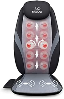 Snailax Back Massager with Heat - Massage Chair Pad Deep Kneading Full Back Massager Massage seat Cushion for Home Office use