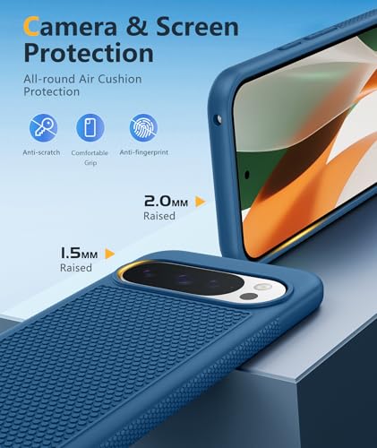 Image of FNTCASE for Google Pixel 10-Pro-XL Case: Pixel 9 Pro XL Shockproof Protective Lightweight Duty Cell Phone Cover Rugged with Non Slip Textured Back - Military Protection Bumper Tough, Blue