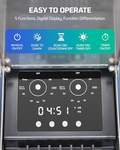 Image of DEWENWILS 300W Low Voltage Landscape Transformer, Multi Zone, Low Voltage Transformer with Photocell Sensor & Timer, 120V to 12V /14V, Weatherproof for Deck Light, Pool Light, ETL Listed