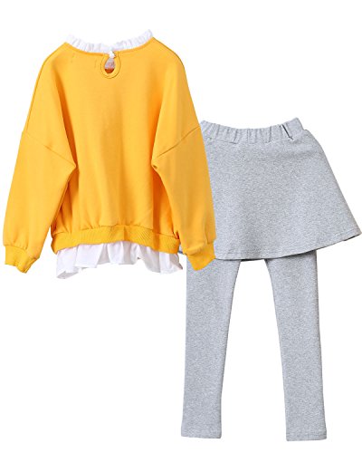 Image of Urtrend Little Girls' Kids 2 Pieces Long Sleeve Top Pants Leggings Clothes Set Outfits