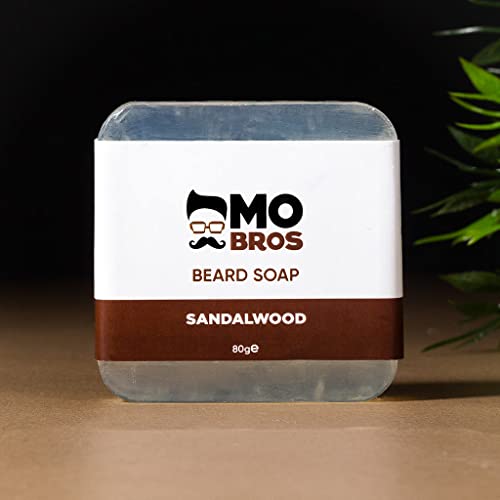 Mo Bro's - Premium Beard Soap Conditioner Wash Bar 80g - 6 Various Scents - Sandalwood