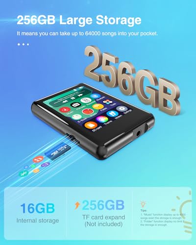Tokemisc S7-US1 Mp3 Player With Bluetooth 5.3,Tokemisc 16Gb Full Touchscreen Kids Portable Music Device thumb #7
