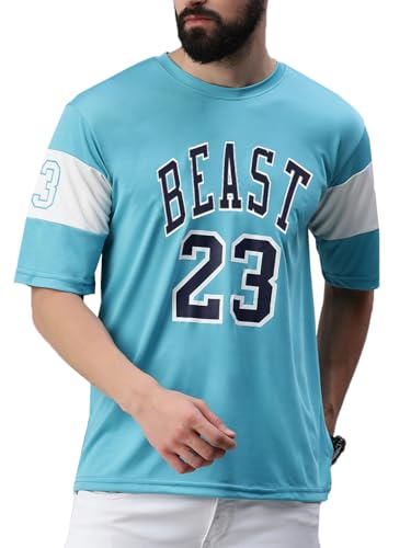 Image of RodZen Polyester Round Neck Half Sleeve Bull Printed Mens and Boy Oversized T-Shirt