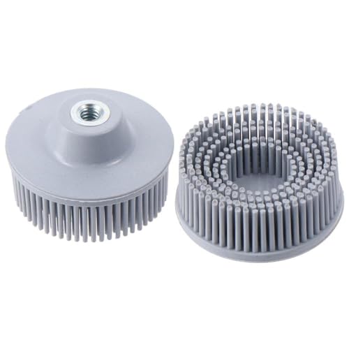 Image of Polishing Head 2 Pcs 2 Inch Grinder Accessories White Grinding Wheel Rotary Abrasive Emery & Rubber Bristle Disc for Jewelry Wood Metal Polishing