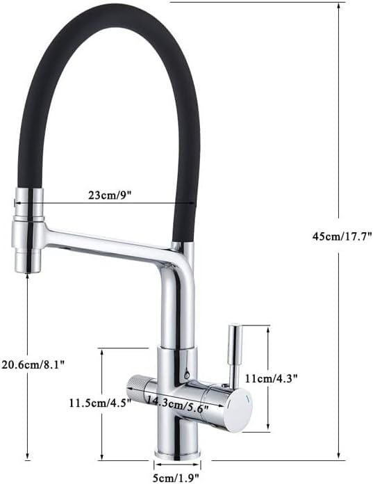 Grifo mezclador extraíble para fregadero de cocina con doble salida de agua 8