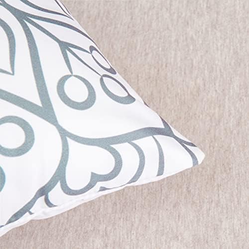 Alishomtll Geometric Pillowcases Cushion Covers 12x20 Inches Soft Plush Throw Pillow Covers 30cm x 50cm Polyester for Sofa Bedroom Garden Set of 4pcs, Grey