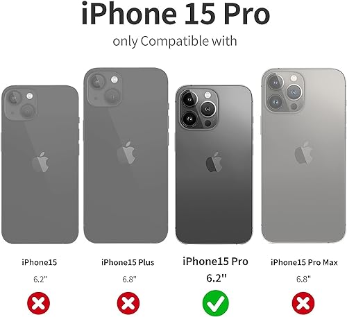 Coque iPhone 15 Pro avec porte-cartes étui protection robuste noir - 2