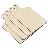 WEKAMOS Set 6 Mini Taglieri in Legno Fai Da Te, Vassoi in Legno Vuoti Per Decorazione Artigianale, Materiale Sicuro, Bordi Lisci, Per Ragazzo Ragazza e Hobby Creativi, Per Pittura e Incisione